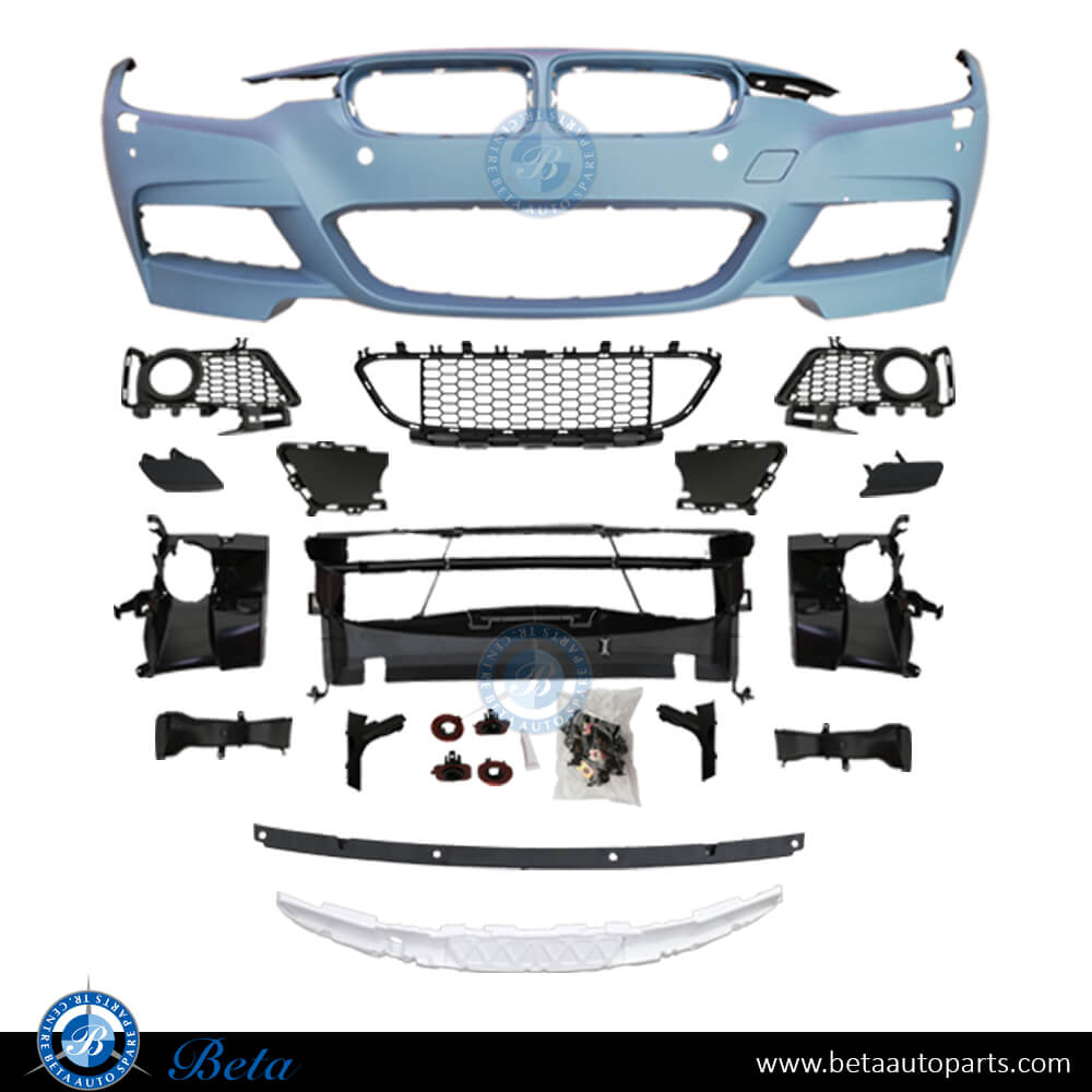Front Bumper M-Tek with PDC / Washer and without Fog Lamp for BMW 3 Series F30 2012-2018 models, Part Number 51118055822F Front Bumper M-Tek with PDC / Washer and without Fog Lamp for BMW 3 Series F30 2012-2018 models, Part Number 51118055822F